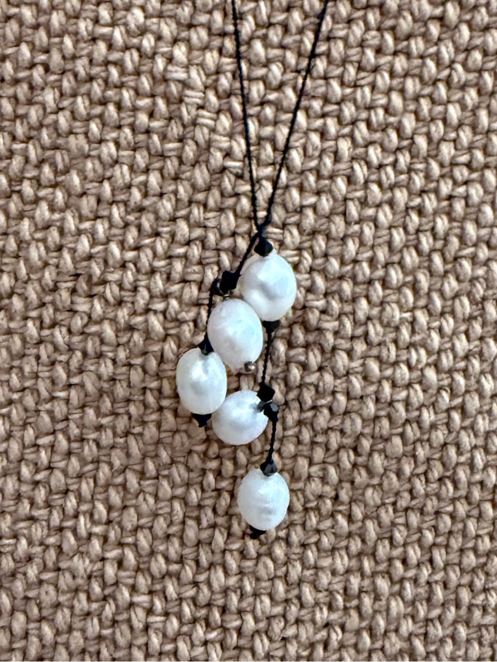 Margo Morrison Organic Pear/Swarovski Drop Necklace